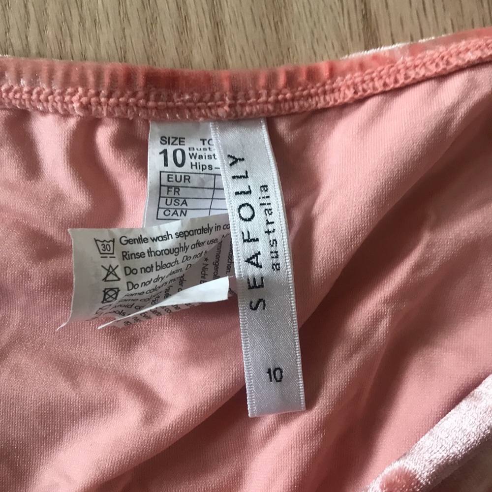 Seafolly dawn to dusk pink velvet bikini bottoms - Picture 5 of 8